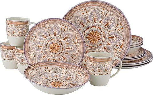 Creatable, 22435, Majolica red Series, Combination Service 16 Pieces, Stoneware